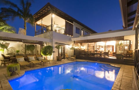 Property building, Night, Swimming pool