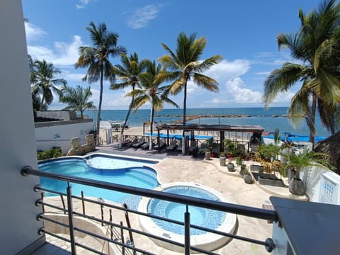 Balcony/Terrace, Pool view, Sea view, Swimming pool