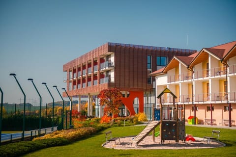 Property building, Day, Children play ground, Autumn