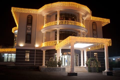 Property building, Facade/entrance, Night, Decorative detail
