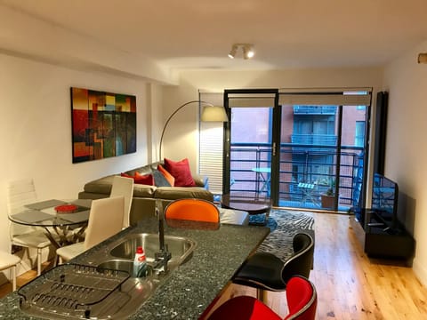 Living room, Seating area, Dining area