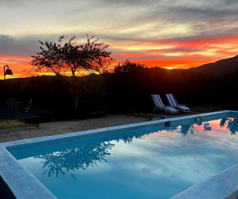 Natural landscape, Mountain view, Pool view, Swimming pool, Sunset