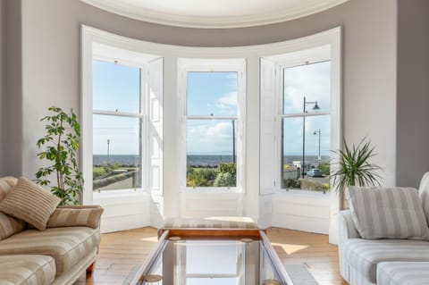 Living room, Seating area, Sea view