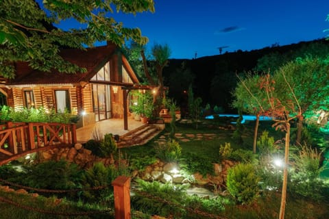Property building, Night, Natural landscape, Garden, Garden view