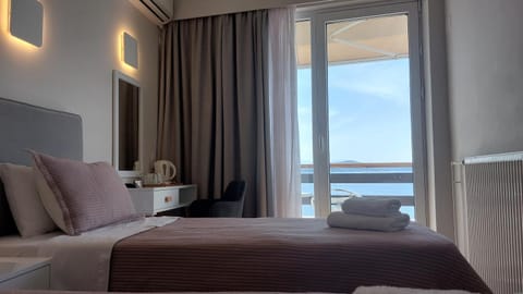 Bed, View (from property/room), Bedroom, Sea view