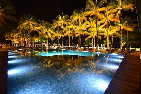 Night, Pool view, Swimming pool