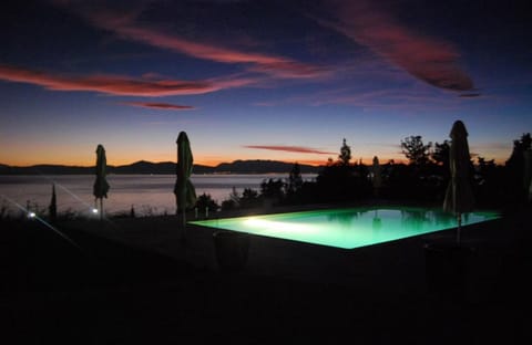Night, Pool view, Swimming pool, Sunset