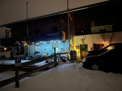 Property building, Night, Winter