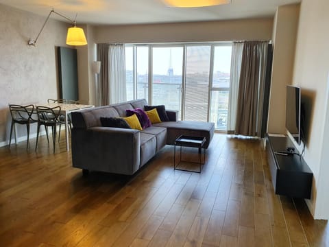 Living room, Seating area, City view