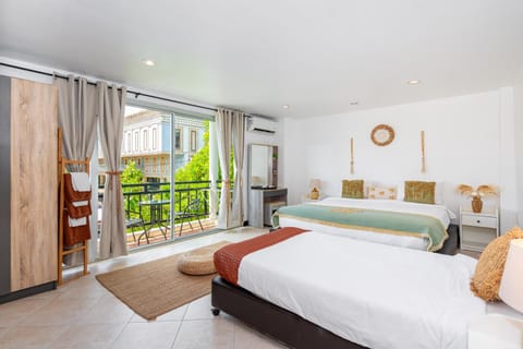 Bed, View (from property/room), Bedroom, pet friendly, towels, wardrobe, air conditioner