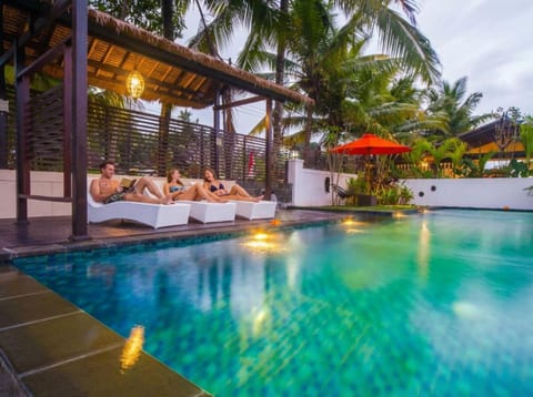 Guests, Pool view, Swimming pool, group of guests