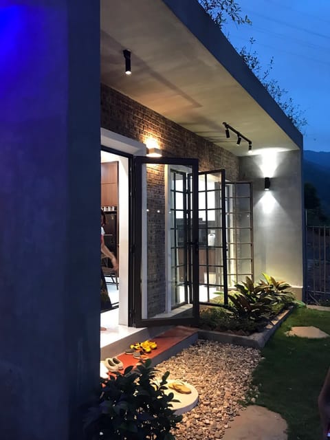 Property building, Patio, Night, Garden view