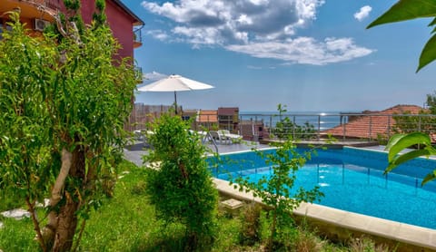 Patio, Garden, Swimming pool