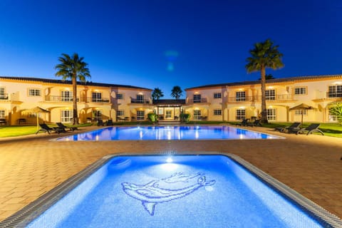 Property building, Night, Garden view, Swimming pool