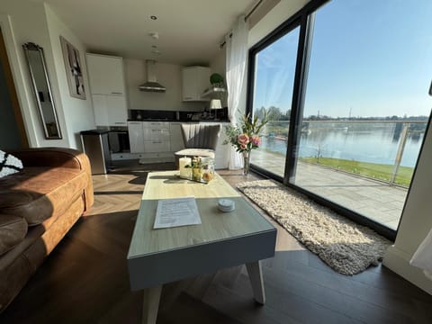 Patio, Kitchen or kitchenette, Seating area, Lake view