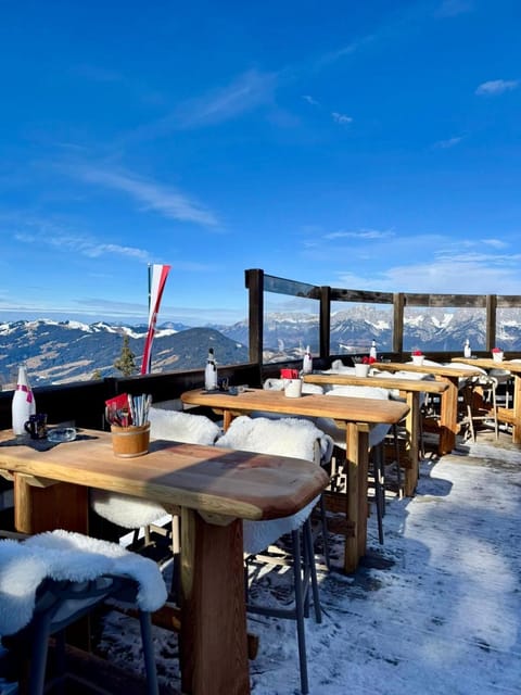 Hocheckhuette On Top of the Kitzbuehel Hahnenkamm Mountain Inn in Kitzbuhel