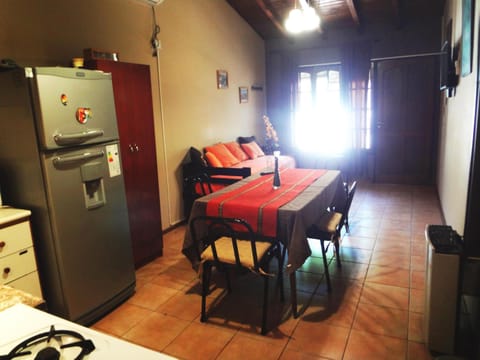 Bed, Living room, Dining area