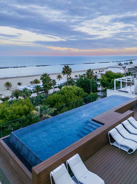 View (from property/room), Balcony/Terrace, Pool view, Swimming pool