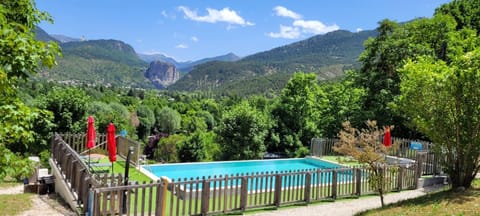 Spring, Natural landscape, Mountain view, Pool view
