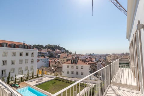 Property building, Off site, Day, Neighbourhood, Natural landscape, Bird's eye view, Summer, View (from property/room), City view, Garden view, Pool view, Swimming pool, Swimming pool