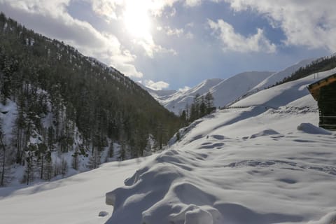 Natural landscape, Winter, Mountain view, Mountain view, Sunset