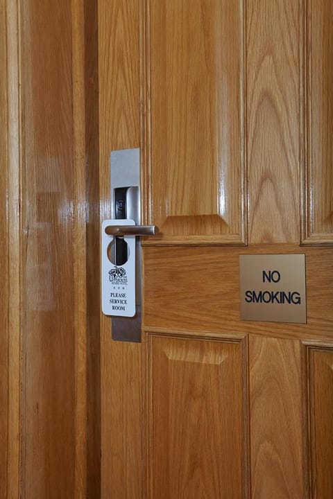 Bed, Property logo or sign