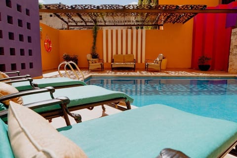 Patio, Day, Pool view, Swimming pool, sunbed