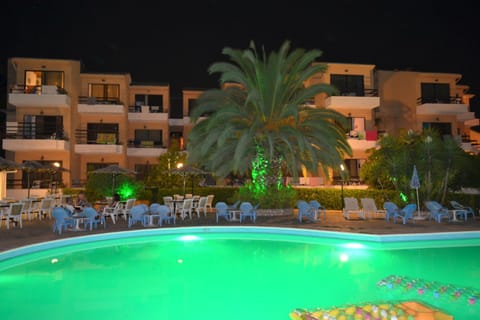 Night, Pool view, Swimming pool
