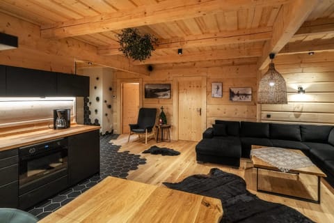Kitchen or kitchenette, Living room, Seating area