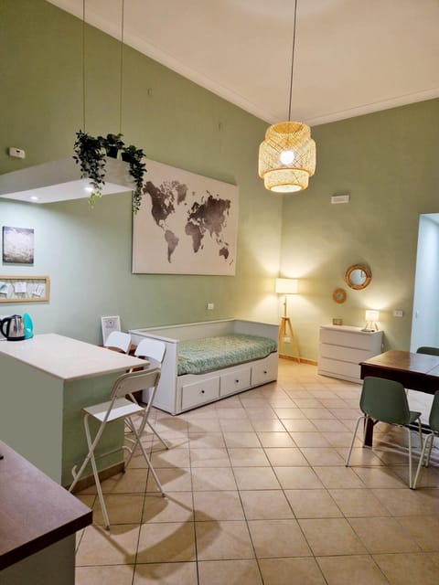 Living room, kitchen