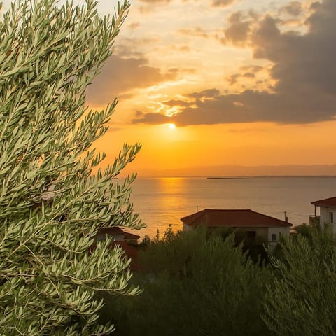Natural landscape, Sea view, Sunset