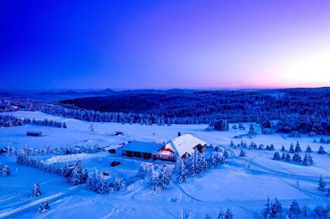 Natural landscape, Bird's eye view, Winter, Mountain view