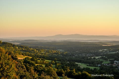 Nearby landmark, Natural landscape, Bird's eye view, Mountain view, Sunset