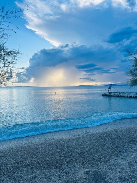 Beach, Sea view, Sunset