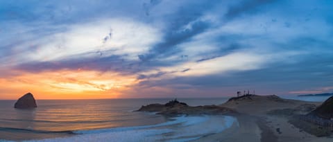 Beach, Sea view, Sunset