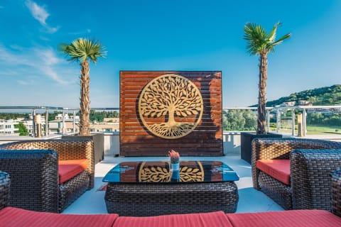 Patio, Property logo or sign