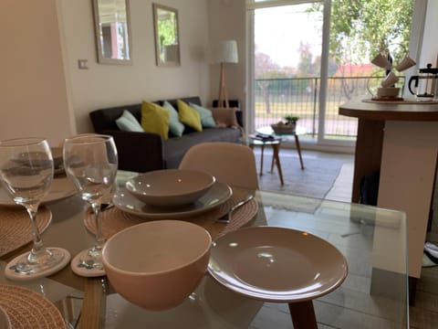Photo of the whole room, Dining area
