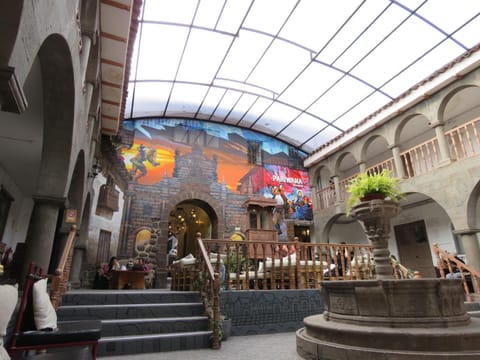 Property building, Patio, People, Lobby or reception, Decorative detail