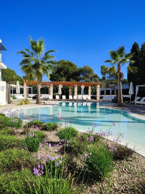 Property building, Day, Natural landscape, Garden, Garden view, Pool view, Swimming pool, sunbed