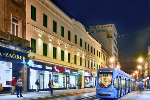 Property building, Night, Neighbourhood, City view, Street view, Shopping Area