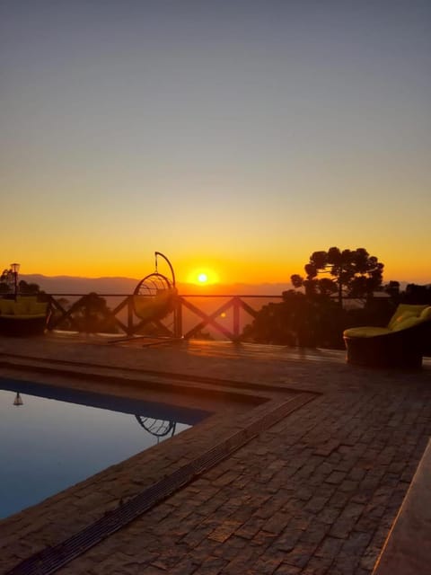 Natural landscape, Swimming pool, Sunset