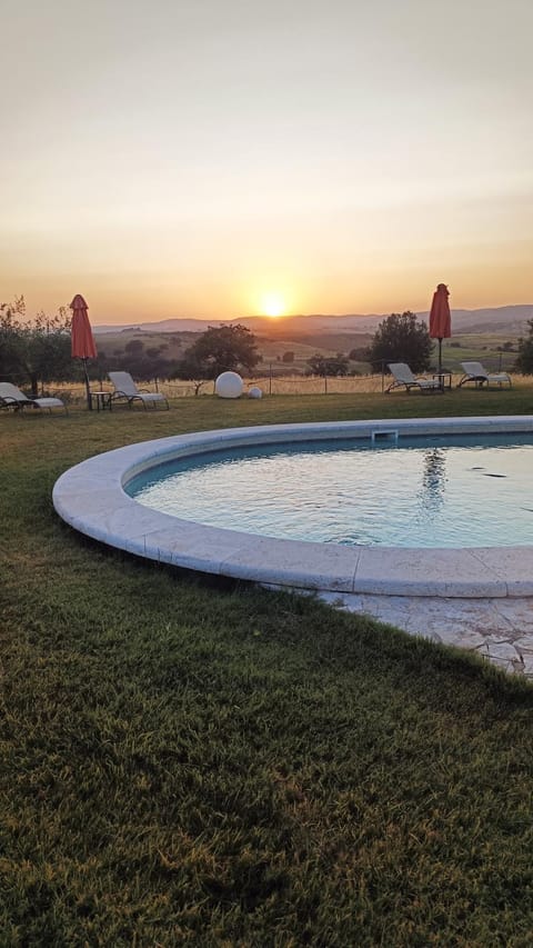 Swimming pool, Sunset