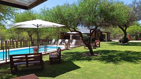 Property building, Patio, Spring, Day, Natural landscape, Garden, Garden view, Pool view, Swimming pool, sunbed