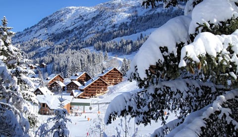 Bird's eye view, Winter, Skiing, Mountain view
