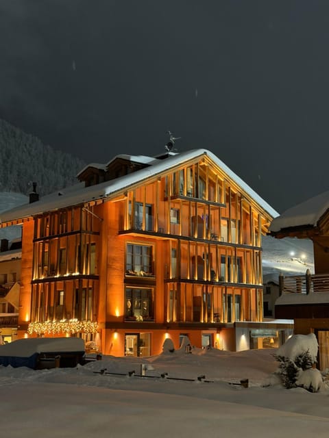 Property building, Night, Natural landscape, Winter, Mountain view