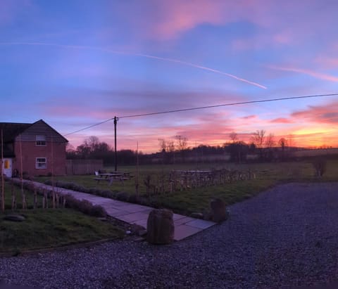 Property building, Natural landscape, Garden, Sunset