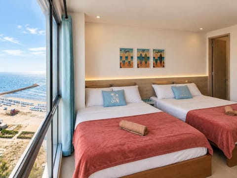 Bed, Bedroom, Sea view