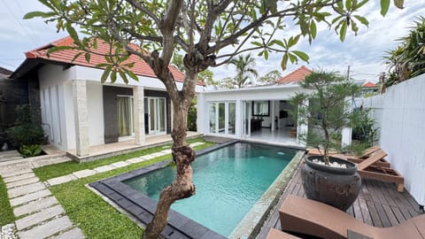 Property building, Garden, Swimming pool, sunbed