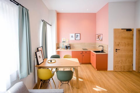 Kitchen or kitchenette, Living room, Dining area