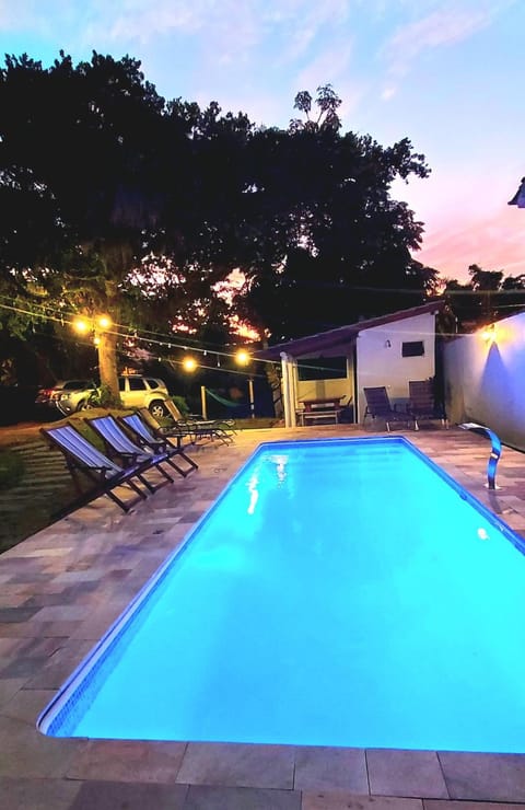 Night, Pool view, Swimming pool